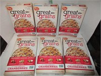 6 Boxes Great Grains Cereal