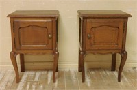 Louis XV Style "Moncarey" Oak Side Cabinets.