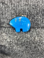 Blue Bear Shaped Necklace Pendant