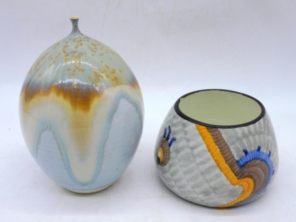 German and Artist Signed Pottery Selection.