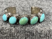 VTG Navajo Turquoise Bracelet by Mark Chee