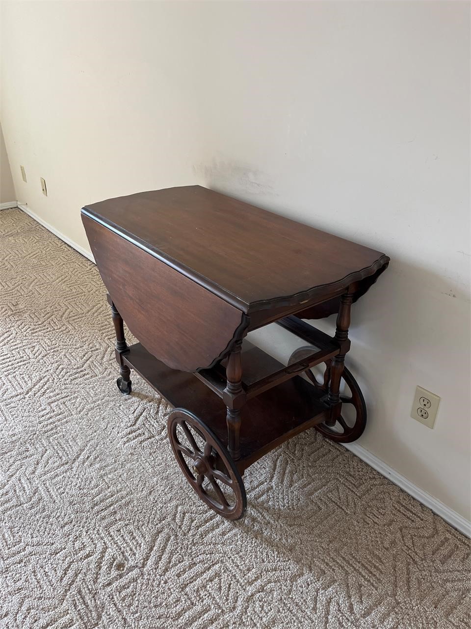 Vintage Wood Bar cart