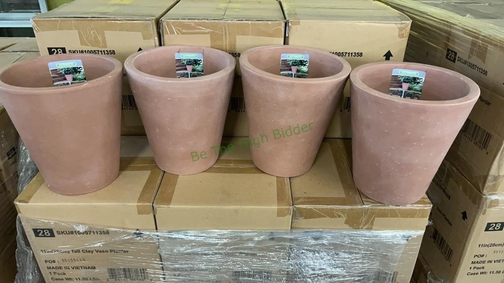 4 Clay Vaso Planters
