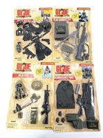 Lot of 4 G.I. Joe Mission Gear Weapons Clothes