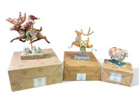 Three Jim Shore Enesco wood figures