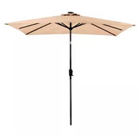 9 ft. x 7 ft. Solar Lighted Market Patio Umbrella