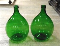 Glass Green Carboys.