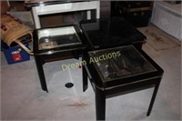 3 Side Tables, 2 with Mirrors