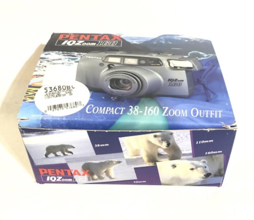 Pentax IQZoom 160 Film Camera w/ Box Case