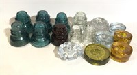 Lot of Vintage Glassworks Insulators Candle Holder
