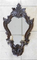 Louis XV Style Mirrored Electrified Candle Sconce.