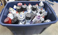 Big Tub of Spray Paints