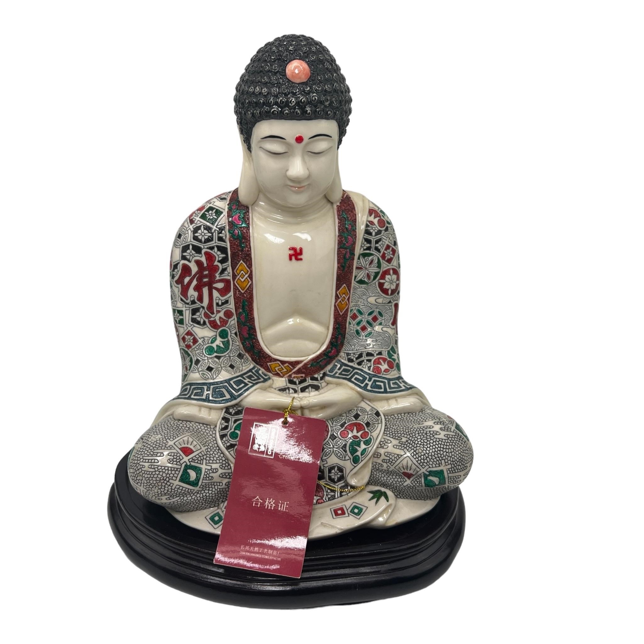 Meditating Buddha Statue with Stand - Resin