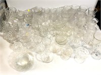 Lot of Crystal Cut Glass Teacups Glasses Cups