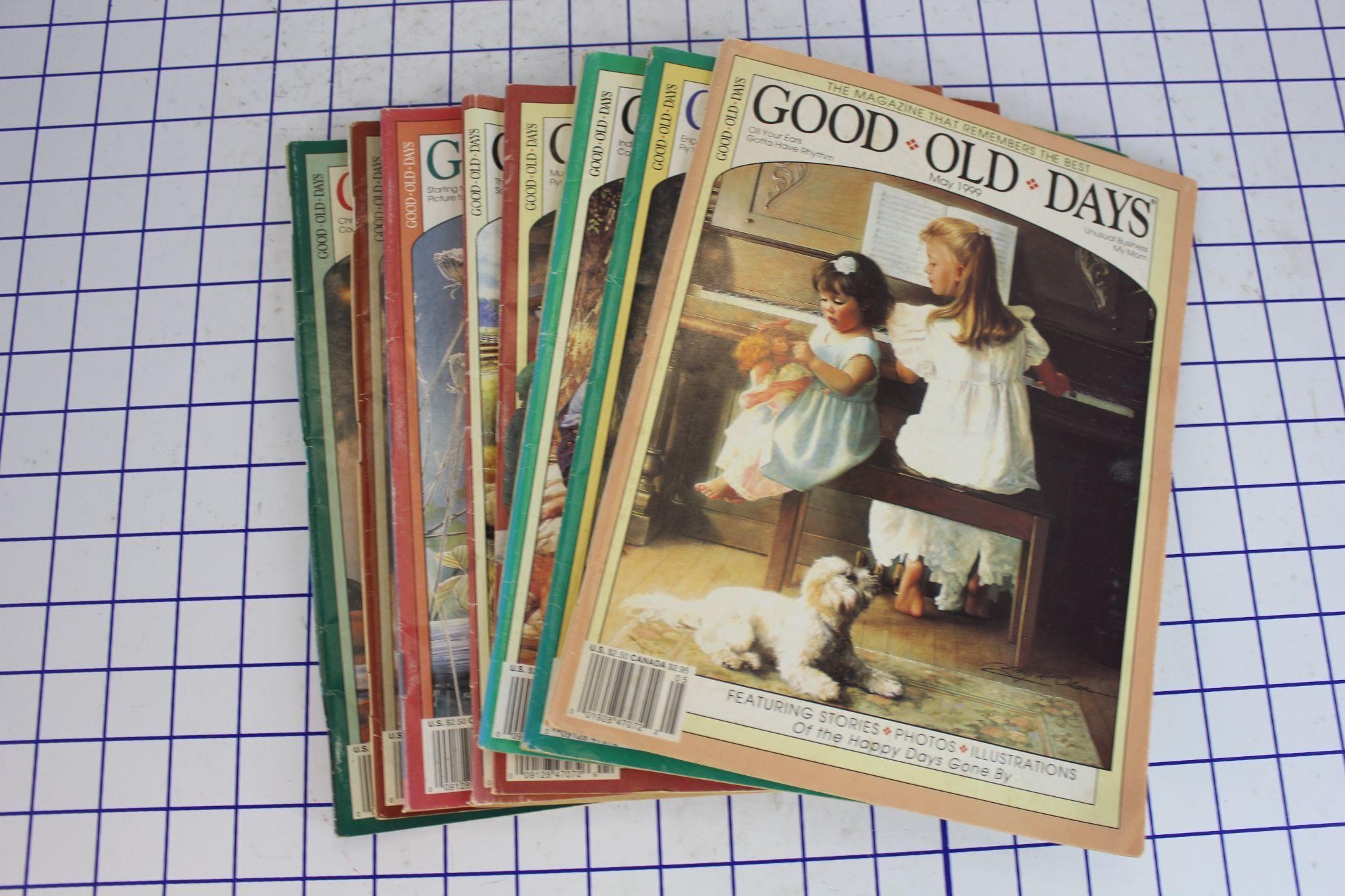 8 VINTAGE ISSUES GOOD OLD DAYS MAGAZINE