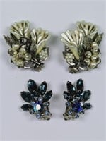 2 Pairs Beaujewels Clip-on Earrings