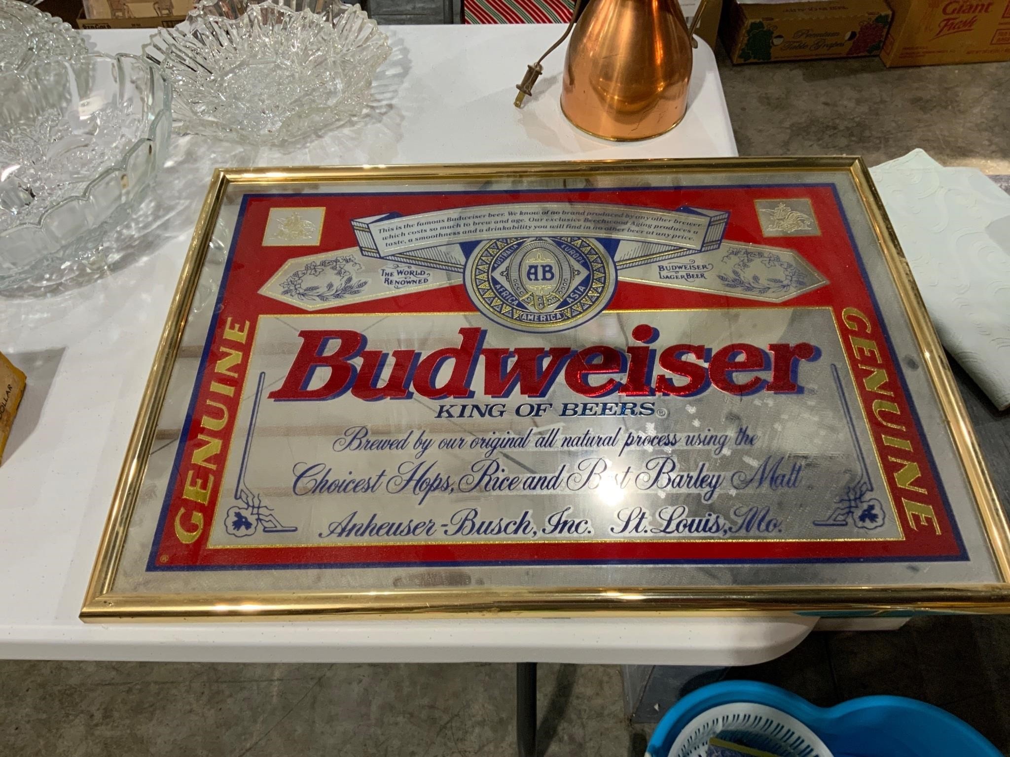 vintage Budweiser Mirror