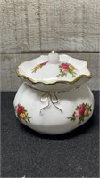 Royal Albert Old Country Roses Jar With Lid 3" X 3