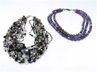 Crystal Multi-Strand Beaded Necklaces.