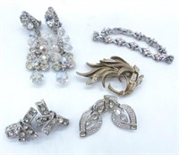 Clear Rhinestone Jewelry.