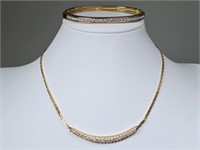 Vintage Swarovski Crystal Necklace & Bracelet