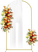 Putros Metal Arch Backdrop Stand 6.6ft Gold
