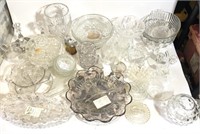 Crystal Cut Glass Platters Vases Candlesticks