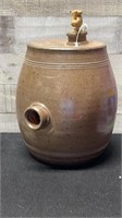 Rare Vintage Stoneware Salt Glazed Pot Jar 10" Hig