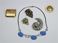 Vintage & Victorian Jewelry: Fur Clips, Necklace