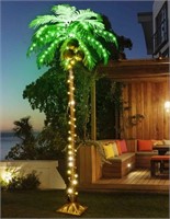 6ft Led Lighted Palm Tree With Coconuts Outdoor