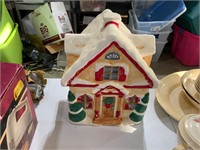 ceramic vintage Christmas house