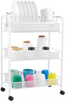 3 Tier Rolling Cart, Household Storage Cart