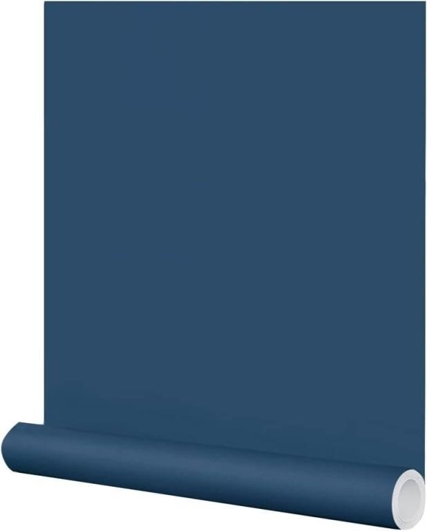 24"x394" Navy Blue Peel And Stick Wallpaper