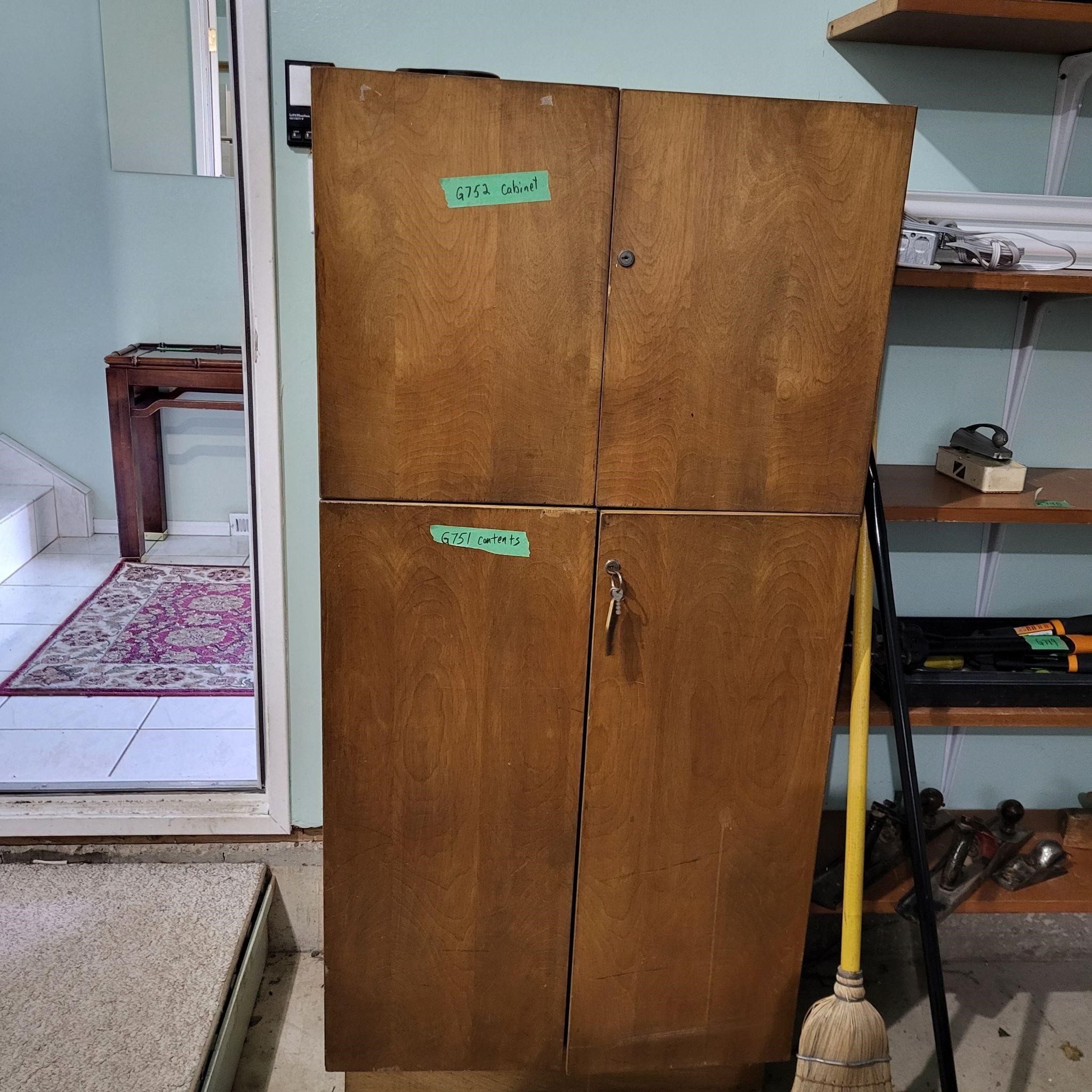 G752 Retro Solid wood cabinet w doors