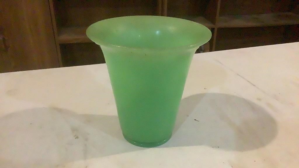 Vintage Jadeite Glass Vase