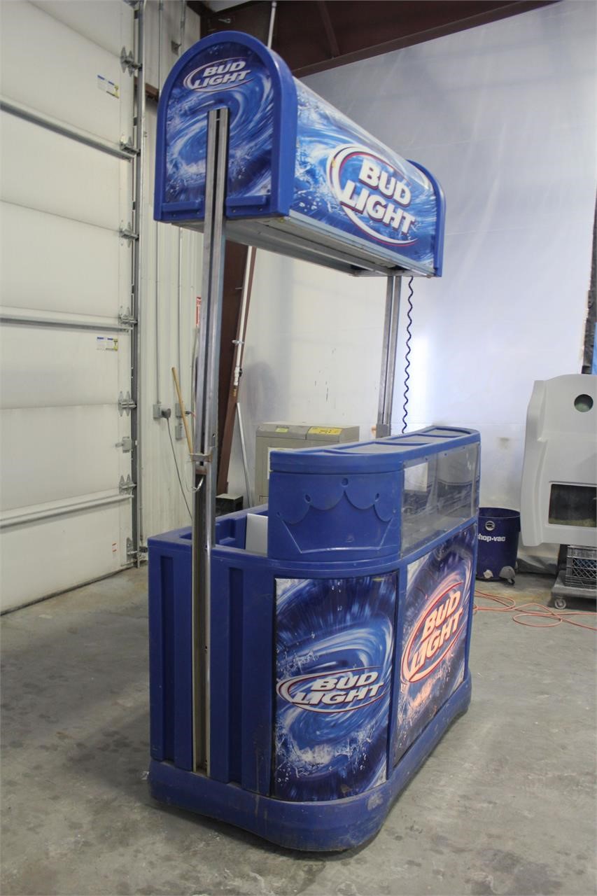 BUD LIGHT COOLER BAR WITH LIGHT- NO SHIPPING