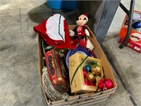 box lot of misc. Christmas Mickey Mouse, etc.