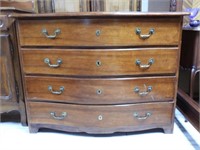 Large Mahogany Bow Front Chest.