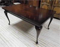 Queen Anne Style Mahogany Draw Leaf Table.