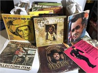 Mixed Lot of Vinyl Records Waylon Country