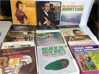 Mixed Lot of Vinyl Records Cash Country