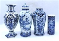 Blue Delft Vases and Jars.