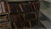 Bookshelf Full Of Antique 78 RPM Records
