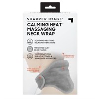 E3521  Sharper Image Calming Heat Neck Wrap, Gray