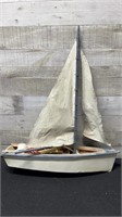 Vintage Wooden Boat Model Needs A Good Cleaning 19
