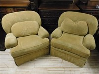 Upholstered Swivel Easy Chairs.