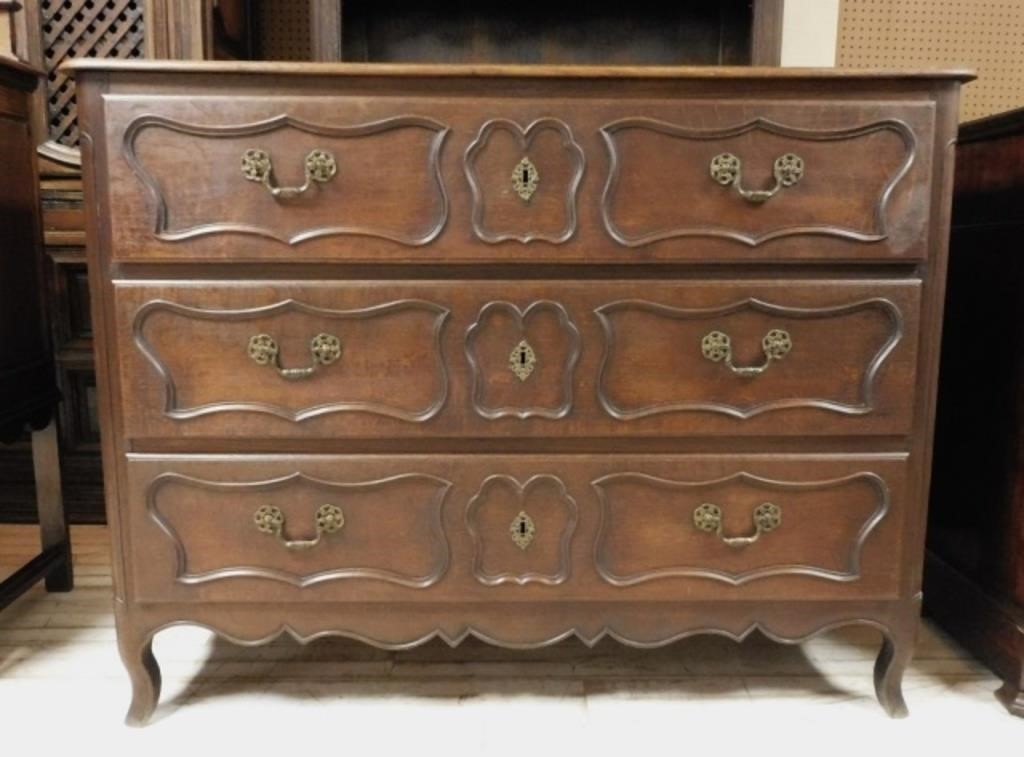 Louis XV Style Peg Constructed Oak Commode.