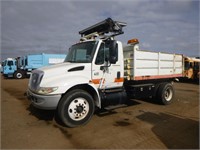 2003 International 4300 S/A Flatbed Dump Truck