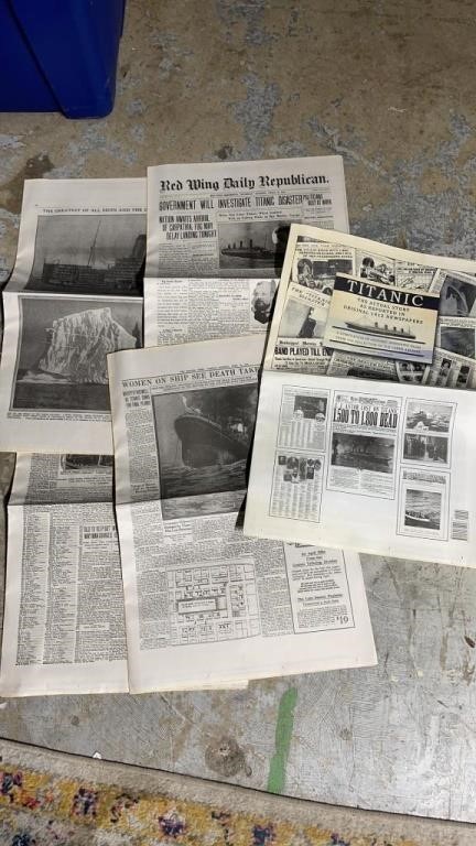 Reproduction Of The 1912 Titanic Newspaper