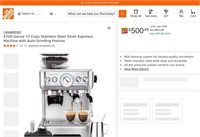 E3555  CASABREWS Espresso Machine, 77-Cup Stainles